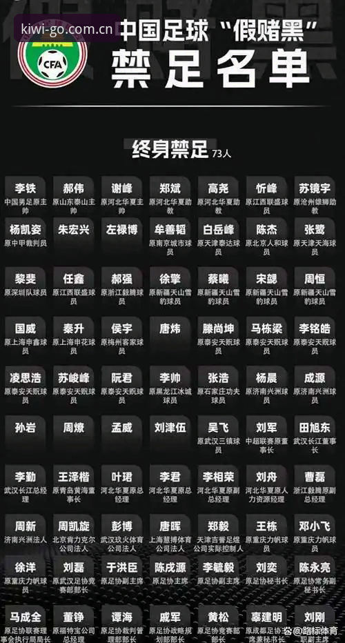 中国足协第三批禁足名单深度解读：奇异果体育手机版用户观赛指南
